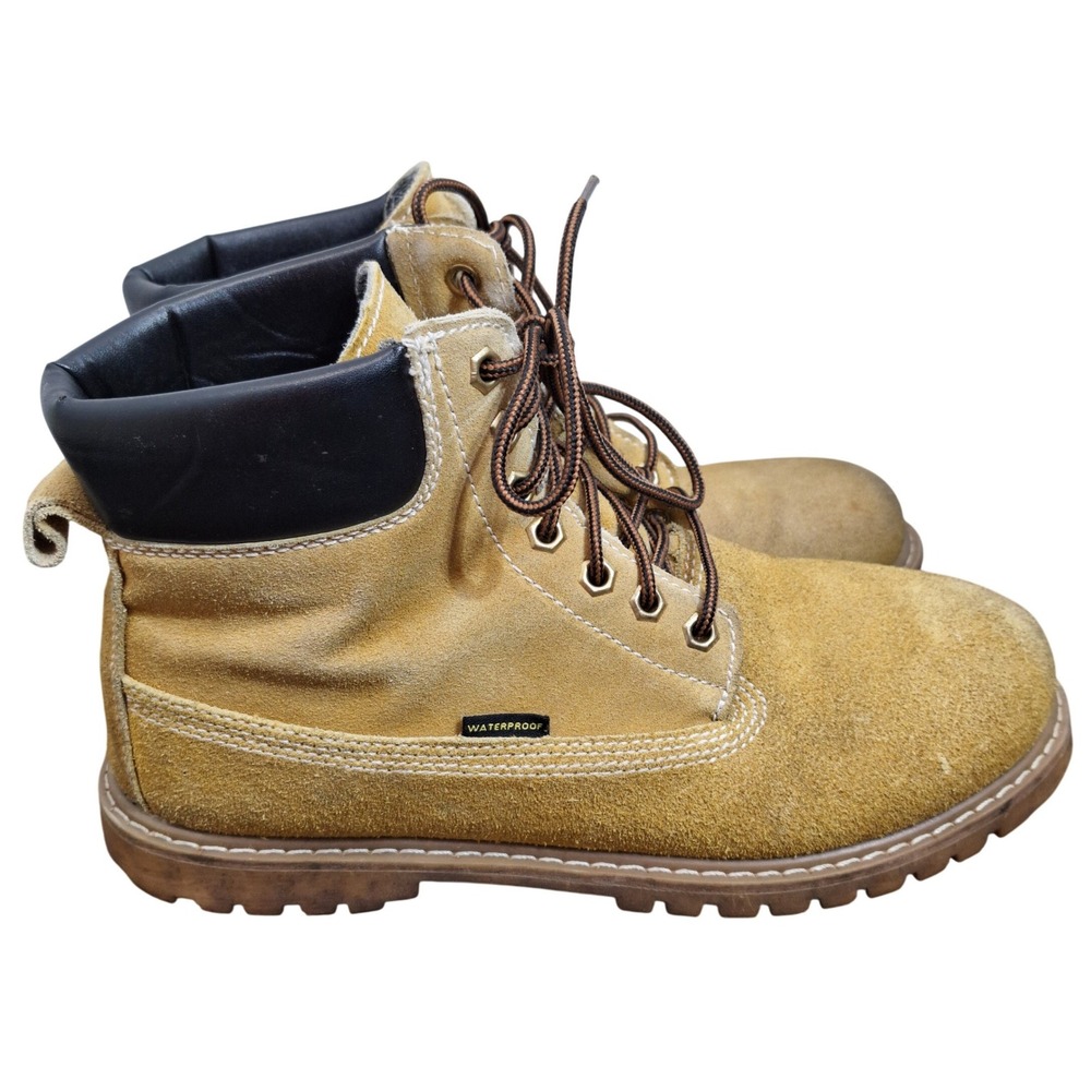 Old Mill Men's Size 11 Waterproof Work Boots Tan Suede Leather Lace‎ Up SG015